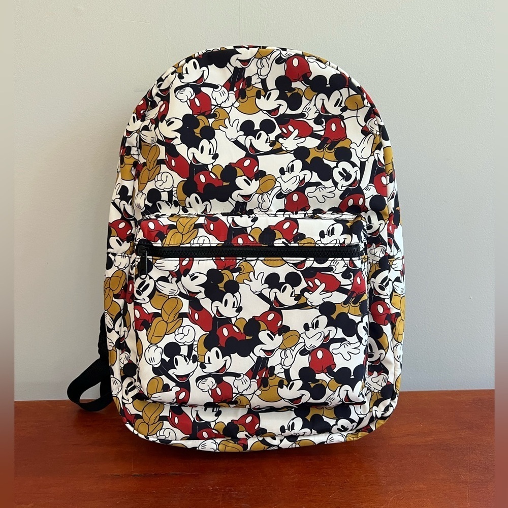 NWT Disney Bioworld Mickey Mouse Print Full Size Backpack